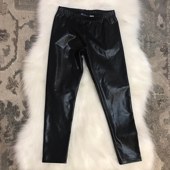 Children’s Place ⚜️ Slick Look Black Leggings - Picture 1 of 3